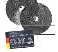 KabelDirekt - Cinta autoadhesiva - 20 mm x 5m - (con una Cinta de Gancho y de Bucle, Hook y Loop Negra)