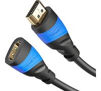 KabelDirekt - HDMI Cable de extensión con blindaje Especial A.I.S. - 1m (4K@60Hz para Ultra HD Impresionante, Extensor HDMI para PS5/Xbox, ARC, Highspeed con Ethernet)