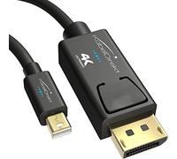 KabelDirekt - Mini DisplayPort (Thunderbolt) a Cable DisplayPort (Mini-DP a DP) - 3m - (resolución UHD con 4K / 60Hz, versión 1.2, Adecuado para PC y Mac, Conector con Bloqueo, Negro)
