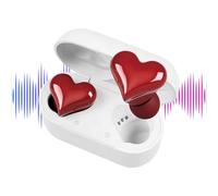 Kabellose In-Ear-Kopfhörer - Herzförmig Wasserdicht | 8 Std. Spieldauer, Geräuschunterdrückung LED Touch Control | Für Erwachsene Frauen Musik Hören Unterwegs Fitness Büro Zuhause