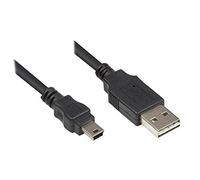 Kabelmeister Meister Protectores Cable de Malla y blindaje, Conductores de Cobre (OFC) Schwarz - 0,5 m USB 2.0 - Easy Stecker A an Mini B