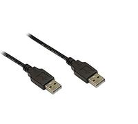 Kabelmeister SO-34034 - Cable USB 2.0 (0,5 m, conector A a conector A, apantallado y trenzado, cobre OFC), alta velocidad de hasta 480 Mbit/s, color negro