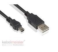 Kabelmeister SO-37145 - Cable USB 2.0 (5 m, conector USB 2.0 EASY A macho a conector EASY A macho, utilizable por ambos lados), apantallado y trenzado, conductores de cobre (OFC), color negro