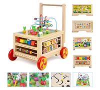 KABENFIS Cubo de móvil de Madera con Ruedas Adecuado para niños y niñas