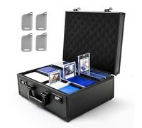 Kabinka Toploader - Caja de almacenamiento para tarjetas rígidas de 35 puntos de 3 x 4 pulgadas, caja de almacenamiento de tarjetas coleccionables con cerradura de combinación, funda rígida de