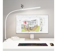 KableRika 12W Lámpara de Escritorio con sensor de gestos, Flexo LED Escritorio, Luz de Arquitecto Regulable, con 3 niveles de temperatura de color, para Oficina en el Hogar