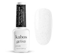 Kabos Gelike Glitter Top Coat No Wipe Stardust 10 ml | Top Híbrido Esmalte Transparente de Acabado Brillante con Purpurina