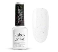 Kabos Gelike Glitter Top Coat No Wipe Supernova 10 ml | Top Híbrido Esmalte Transparente de Acabado Brillante con Purpurina