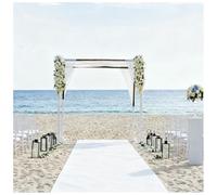 KaBuea Alfombra Blanca de 140GSM de Espesor for Pasillo de Boda, Alfombra Ancha for decoración de Fiestas en Interiores y Exteriores, for Iglesia, Playa(3'3" x 82' (Rectangular))