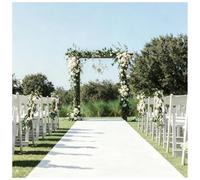 KaBuea Alfombra Blanca for Pasillo de Boda, Alfombra de Suelo for Iglesia, Playa, Fiesta Interior al Aire Libre, Pasillo y decoración navideña, 140GSM(3'11" x 98'5" (Rectangular))