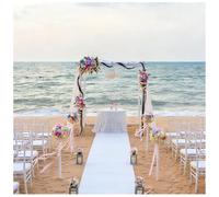 KaBuea Alfombra Blanca for Pasillo De Bodas, Una Alfombra Duradera Estilo Pasarela Adecuada for Iglesias, Playas Y Decoraciones De Fiestas En Interiores Y Exteriores(3'11" x 49'3" (Rectangular))