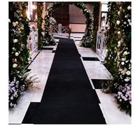KaBuea Alfombra Blanca for Pasillo De Bodas, Una Alfombra Duradera Estilo Pasarela Adecuada for Iglesias, Playas Y Decoraciones De Fiestas En Interiores Y Exteriores(3'11" x 49'3" (Rectangular))