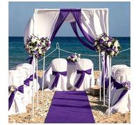 KaBuea Alfombra de Pasillo Morada for decoración de Bodas, Alfombra Lavable Duradera Que no destiñe, Camino de Piso Multiusos for Todo Tipo de Ocasiones Especiales(3'3" x 98'5" (Rectangular))