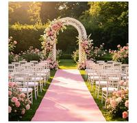 KaBuea Alfombra de Pasillo Rosa extralarga, tapete for Eventos for recepción de Bodas, Apertura de Negocios y Grandes Eventos de Banquetes(3'3" x 16'5" (Rectangular))