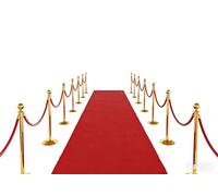 KaBuea Alfombra roja for Eventos, Alfombra roja Antideslizante y Resistente for Bodas, Ceremonia de Apertura, Entrega de premios, decoración de Fiestas(3'11" x 65'7" (Rectangular))