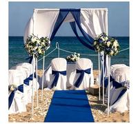 KaBuea Camino de Alfombra Decorativo Azul Real, for Mesa de Registro de Bodas, área de postres, Escenario y Apertura de Negocios(3'11" x 65'7" (Rectangular))