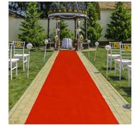 KaBuea Camino de Alfombra roja for Fiesta - Camino de Pasillo de Boda - Alfombra for Ceremonia Interior al Aire Libre Decoraciones de Fiesta Hollywood Oscar(3'3" x 32'10" (Rectangular))