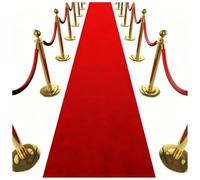 KaBuea Camino de Alfombra roja Resistente, Camino de Pasillo Antideslizante for Bodas, Ceremonia de Apertura, Entrega de premios y decoración de Fiestas(3'11" x 82' (Rectangular))