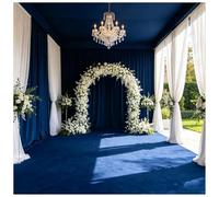 KaBuea Camino De Pasillo De Boda Azul, Alfombra De Borde De Poliéster Grueso 140GSM, Alfombra De Piso Reutilizable Sin Arrugas Resistente A Las Manchas for Iglesia, Playa(3'11" x 82' (Rectangular))