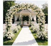 KaBuea Camino de Pasillo de Boda Blanco, Alfombra Antideslizante for Suelo, Alfombra desechable y Reutilizable for Iglesia, Playa, jardín, decoración de Fiesta(3'11" x 65'7" (Rectangular))