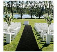 KaBuea Camino de Pasillo Negro Moderno for Bodas y Eventos, Camino de Piso versátil for desfiles de Moda, Deportes electrónicos, música Rock y Fiestas(3'3" x 65'7" (Rectangular))