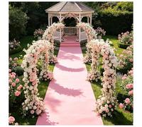 KaBuea Camino de Pasillo Rosa for Ceremonia de Boda, Alfombra de Pasillo Largo for graduación, graduación, Banquete y decoración for Ocasiones Especiales(3'3" x 16'5" (Rectangular))