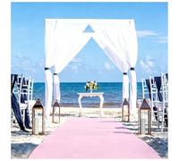 KaBuea Camino de Pasillo Rosa Resistente, Alfombra Rosa Antideslizante for Bodas, Fiestas de Princesas, Eventos, inauguraciones, decoración de hoteles y Ceremonias(3'11" x 65'7" (Rectangular))