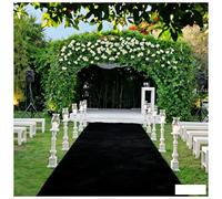 KaBuea Corredor de Pasillo Negro for Ceremonia de Bodas for Bodas Secuencia de Corredor de Alfombra de Piso Interior al Aire Libre for decoración de Fiesta(3'3" x 98'5" (Rectangular))