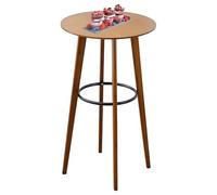 KaBuea Mesa Alta Redonda de 99 cm: Tablero y Estructura de Madera Maciza, Mesa de Bar Que Ahorra Espacio para Apartamentos pequeños, Salones y cafeterías