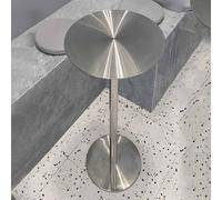 KaBuea Mesa de Bar Redonda de 60 cm con Tapa para cócteles en un Pub de Copas Bistro de pequeño Lugar, Estructura de Metal Negro (105 cm de Altura)