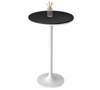 KaBuea Mesa de Bar Redonda: Soporte y Base de Metal con Tapa de Pizarra Resistente, Adecuada para el área de Bar del hogar, Pub, Cocina, balcón y Ocio Diario