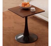 KaBuea Mesa de Comedor Redonda, Mesa de Centro Circular Industrial con Pata de Metal, Mesa Auxiliar de sofá Accent Center para Sala de Estar, Cocina, Vetas de Madera