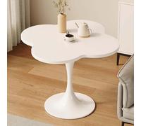 KaBuea Mesa de Comedor Redonda, Mesa de Centro Circular Industrial con Pata de Metal, Mesa Auxiliar de sofá Accent Center para Sala de Estar, Cocina, Vetas de Madera