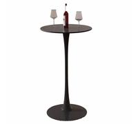 KaBuea Mesa Redonda compacta de 60 cm - Estructura metálica Blanca, 105 cm de Altura, Ideal para Bares domésticos, cocinas, Apartamentos y Patios Exteriores