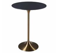 KaBuea Mesa Redonda con Tablero de Pizarra - Base y Soporte metálicos Resistentes, Adecuada para Bares domésticos, restaurantes, bistros y Uso Diario