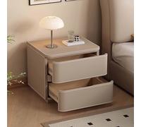 KaBuea Mesita de Noche de Madera Maciza: 2 cajones con Tiradores, Superficie Resistente a los arañazos, no Requiere Montaje, tamaño Compacto Ideal for Dormitorio o mesilla de Noche.(60cm)