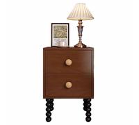 KaBuea Mesita de Noche Retro de Madera Maciza con 2 cajones, Mesa Auxiliar Estrecha for sofá y Armario de Almacenamiento, Ideal for dormitorios, Salas de Estar y Apartamentos pequeños.(30cm)