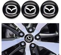 KABUTM 4 Piezas Coche Tapas Centrales para Mazda CX5 60mm, Adornos de Cubierta Central Rueda Coche ImpermeableA Prueba Polvo Accesorios Auto Estilo
