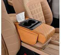 KABUTM Cojín de Apoyabrazos de Coche para Alfa Romeo Giulietta Type 940 Business/Sprint/Executive/TI/Veloce/Veloce TI, Almohada para Reposabrazos de Consola Central de Cuero,B Brown