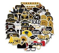 Kabwea 52 Unidades de Adhesivos para la Temporada de Graduación 2025 - Etiquetas para Celebración