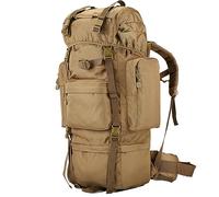 Kabxhueo 70L 100L Mochila Táctica Militar Trekking Rucksack Mochila Senderismo para Hombre Mujer Gran Capacidad Bolsa de Emergencia para Montañismo, Senderismo, Acampada, Caza,Caqui,100L