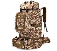 Kabxhueo Mochila de Senderismo 80L - 100L Impermeable Mochila de Montaña y Trekking con Bolso de Hombro Desmontable Grande Tácticas Militar Mochilas para Hombre Mujer Viajes Montañismo Camping,Desert