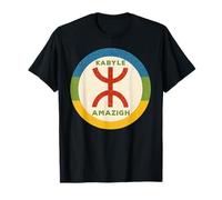 Kabyle Amazigh Bandera Tifinagh Signo Argelia Orgullo Bereber Camiseta