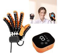 KACBFEE Guantes robóticos de rehabilitación de la Mano, Dispositivo eléctrico de Entrenamiento Manual con Soporte de ortesis para Dedos Left XL