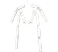 KACBFEE Percha Ajustable De Acrílico Transparente para Maniquí De Exhibición De Ropa, Torso Invisible con Hombros Y Cintura Personalizables para Uso Comercial O Doméstico