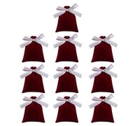 KACCDE 10 bolsas elegantes de terciopelo suave con cordón, lazos de mariposa, bolsas de almacenamiento para organizar objetos pequeños