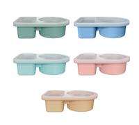 KACCDE 5 cajas de alimentos pastel con compartimentos divididos, apto para lavavajillas, recipiente a prueba de fugas para senderismo, comidas, contenedor compacto de alimentos