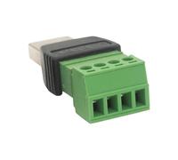 KACCDE Adaptador de bloque USB 2.0 macho a terminales de tornillo, conectores para carga de transferencia de datos, instalación para técnicos, adaptador de bloque de terminales de tornillo USB