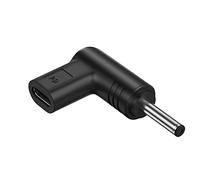 KACCDE Adaptador de carga USB C hembra USB C a conector de alimentación PD | Enchufe hembra a macho, convertidor adaptador de carga para monitor de enrutador, 40 mm / 1.6in de longitud