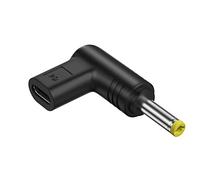 KACCDE Adaptador de carga USB C hembra USB C a conector de alimentación PD | Enchufe hembra a macho, convertidor adaptador de carga para monitor de enrutador, 40 mm / 1.6in de longitud